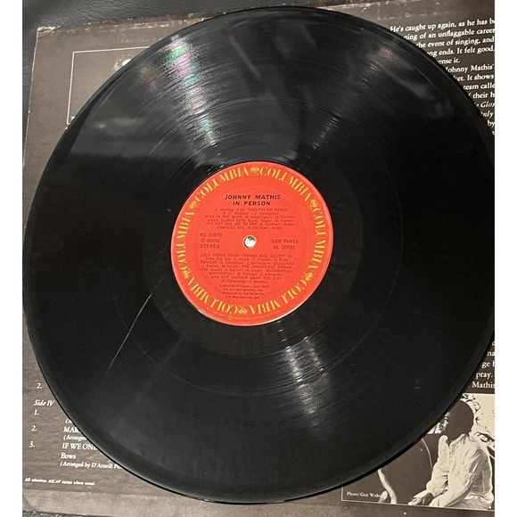 Johnny Mathis In Person Recorded Live at Las Vegas KG 30979 2 LP Vinyl Record - Picture 8 of 11